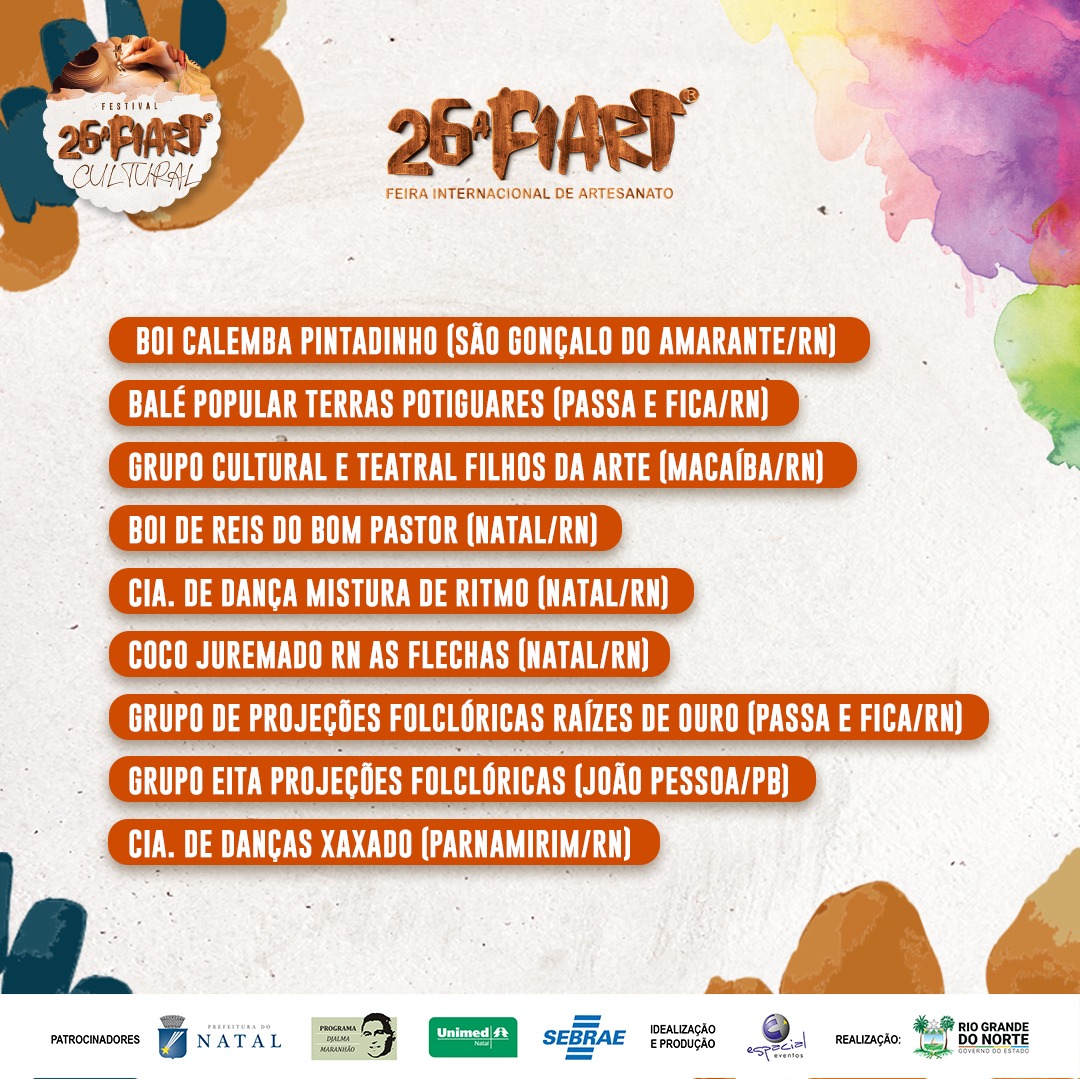 26ª FIART Cultural anuncia grupos finalistas do Festival Parafolclore -  Portal Seridoense