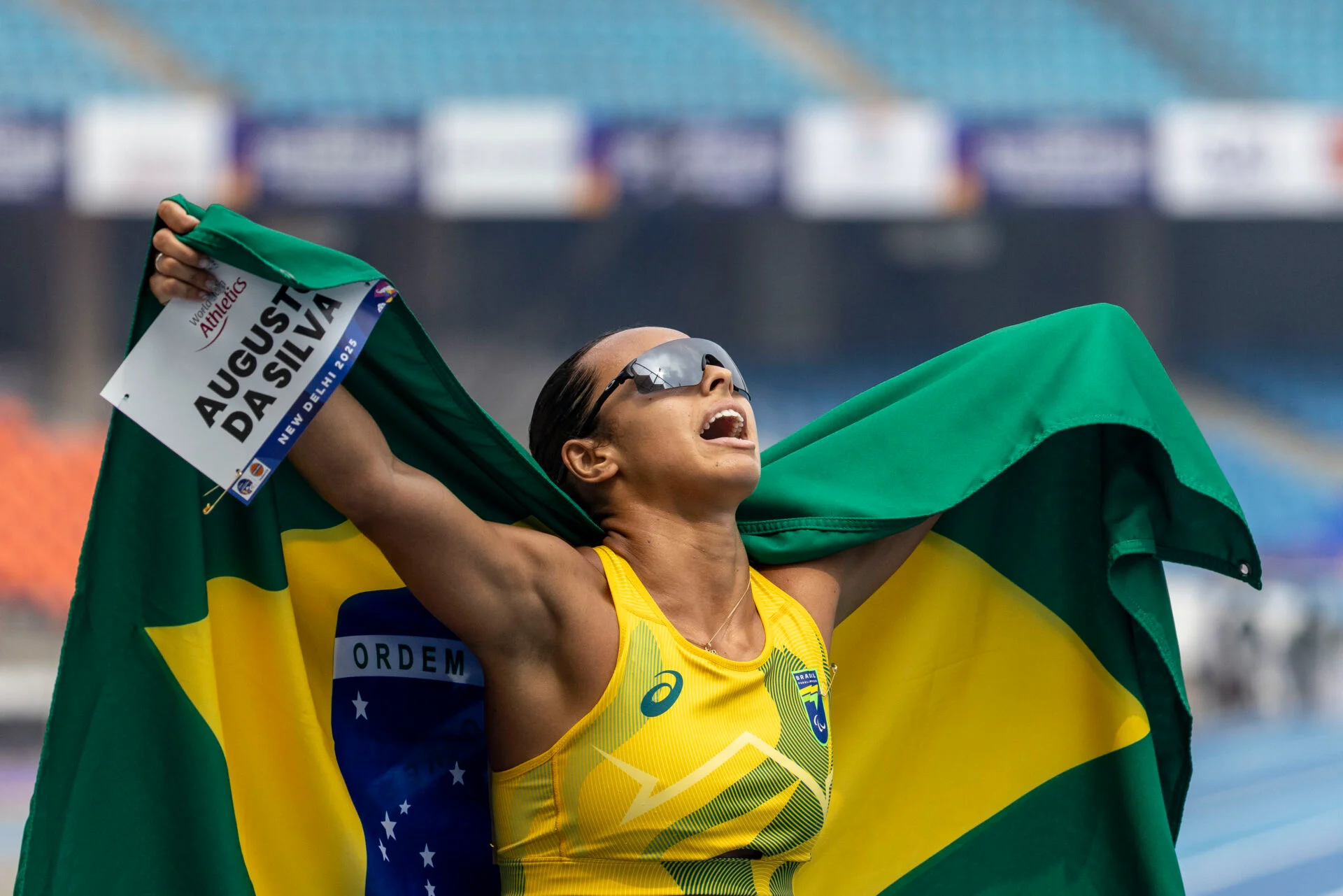 Potiguar Maria Clara Augusto conquista ouro inédito no Mundial de Atletismo em Nova Déli