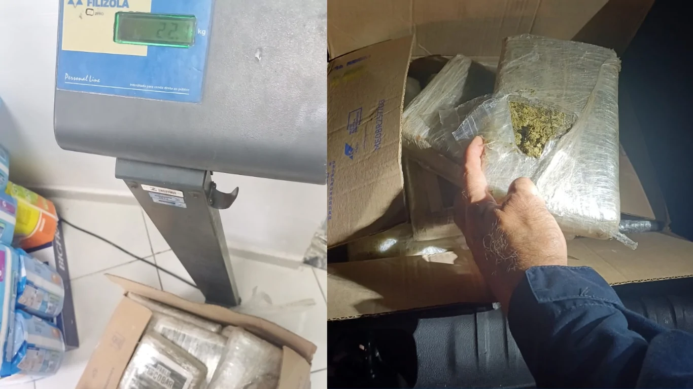 PRF apreende 22 kg de haxixe em ação conjunta com a Polícia Civil da Paraíba na BR-406