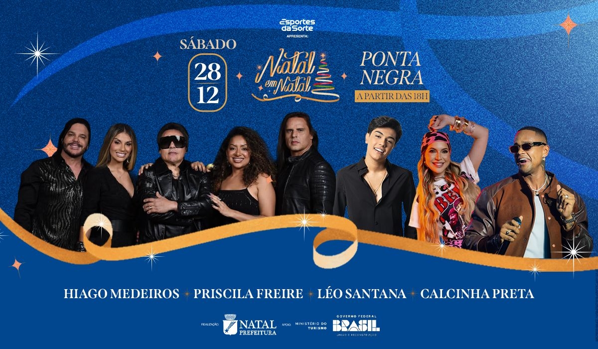 Shows de Léo Santana e Calcinha Preta movimentam Natal em Natal neste domingo em Ponta Negra