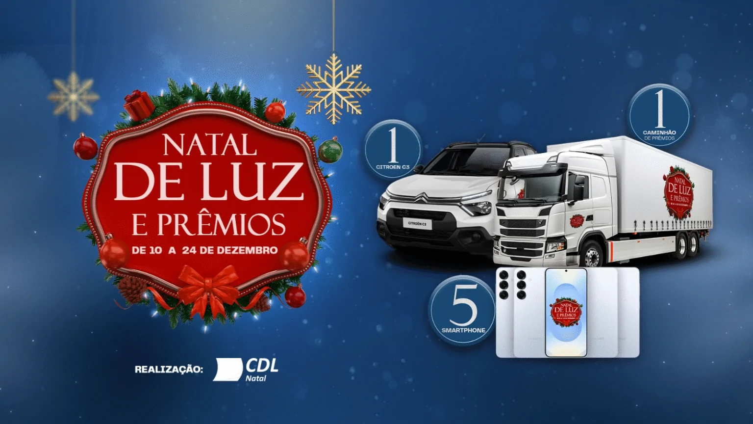 Campanha Natal de Luz e Prêmios começou com sorteio de prêmios para os consumidores